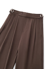 Wellington Side-Tab Trousers COFFEE