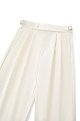 Wellington Side-Tab Trousers IVORY