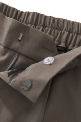 Kingsley Side-Tab Trousers BROWN