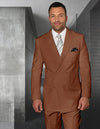 Men’s copper double-breasted 2pc suit regular fit STATEMENT SUITS TZD-100