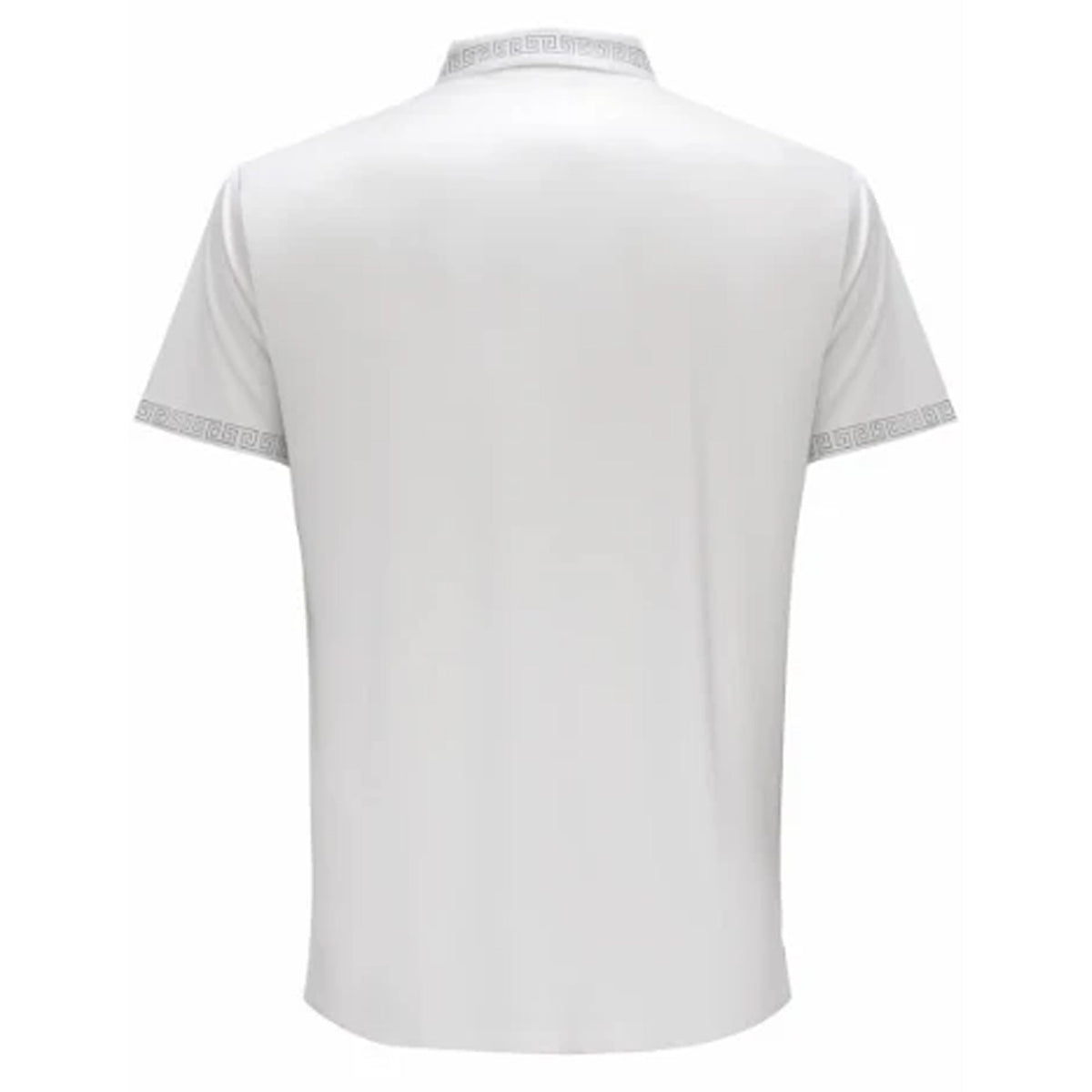 Barocco Tranquil Thread Men's Polo Shirt - White/Silver