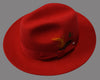 Men’s Red Untouchable fedora hat 100% wool STATEMENT SUITS UNTOUCHABLE