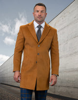 Men’s copper single jacket over coat 100% wool STATEMENT SUITS WJ-100
