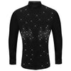 Dazzling Dapper Button-Up Shirt BLACK/SILVER