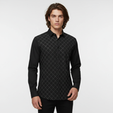 Electric Aura Button-Up Shirt BLACK/SILVER