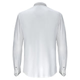 Barocco Alpha Attire Men's 4-Way Stretch Shirt - White/Silver