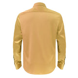 Barocco Luxe Satin Stretch Shirt GOLD