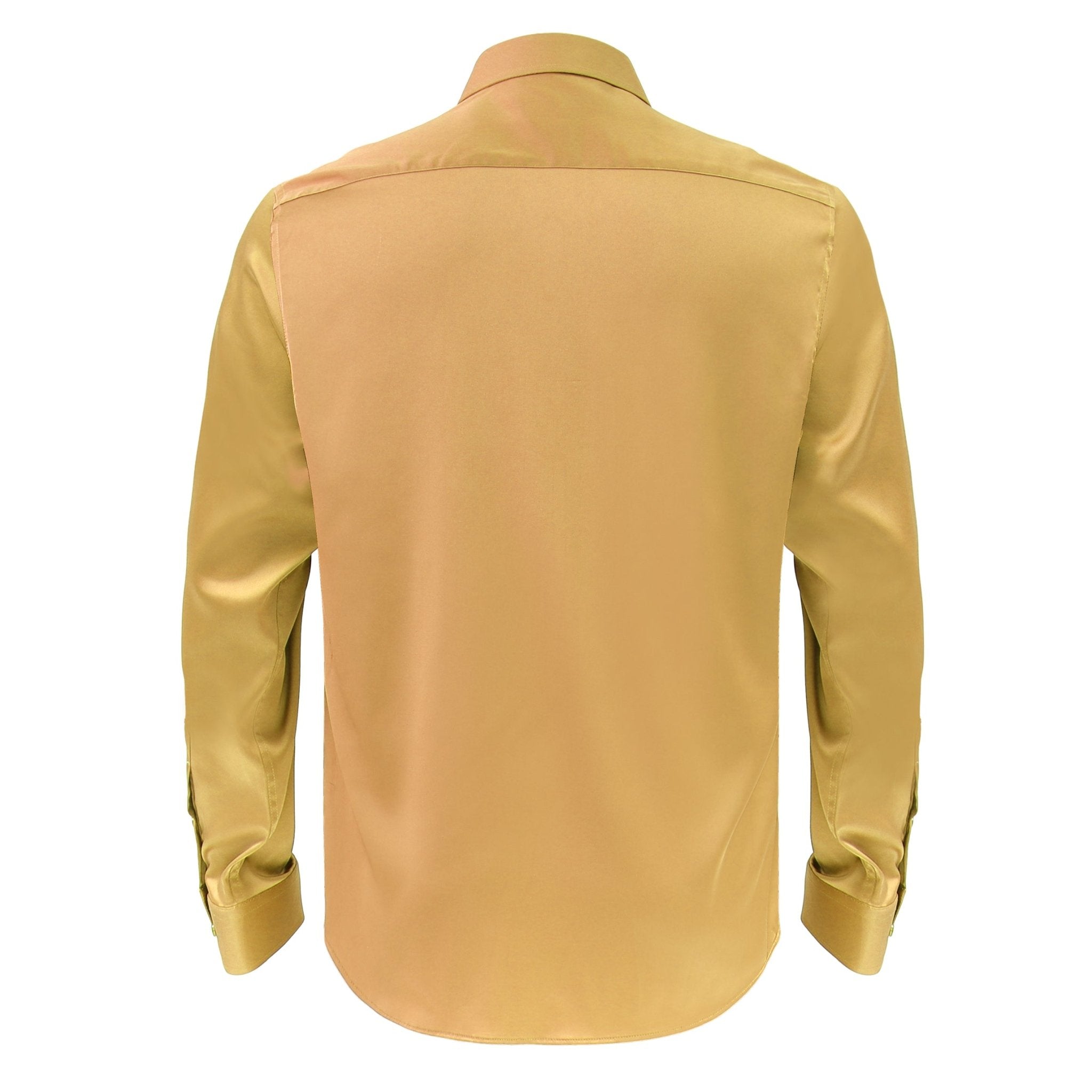 Barocco Luxe Satin Stretch Shirt GOLD