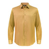 Barocco Luxe Satin Stretch Shirt GOLD