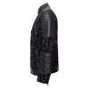 Midnight Spark PU Leather Moto Jacket BLACK/BLACK