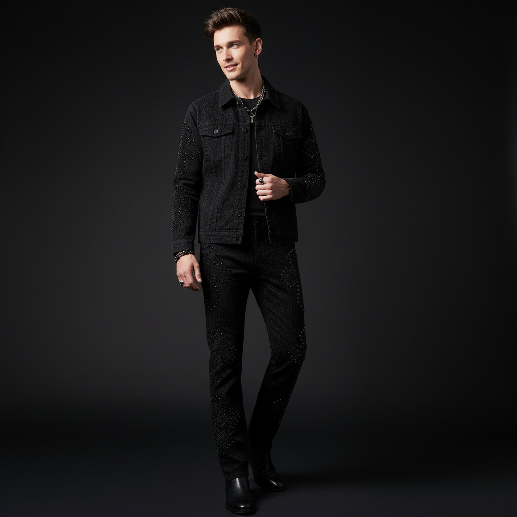 【値下中】RYOGEN TECH DENIM JACKET BLACK Sanctum Cross Denim Jkt – Century Penthouse BLACK/BLACK – Franky