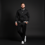 Barocco Imperial Trim Men's Lounge Set - Black