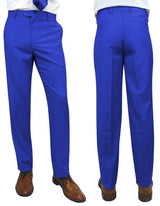 Men’s Royal slim fit flat-front pants super 150’s wool STATEMENT SUITS PL-100
