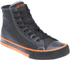 Men's Black and Orange Harley Davidson Nathan Motorcycle Sneakers Regular Fit