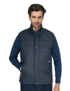 Men’s Navy Modern Fit Quilted Fall Vest by Gruppo Bravo – Style GRU042240JKT SCOTT – Lightweight sleeveless jacket for fall or spring.