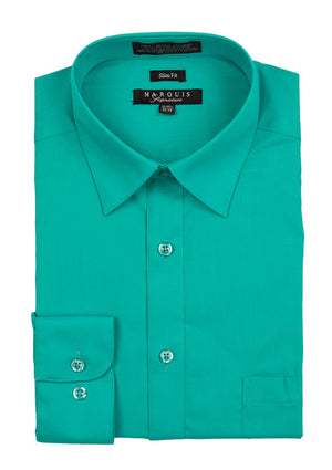 Men's Dress Shirt Button Down Slim-fit | 30 Colors | By Marquis | 009SL
