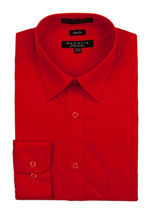 Men's Dress Shirt Button Down Slim-fit | By Marquis | 009SL