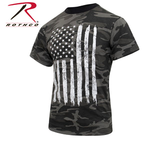 Rothco Camo US Flag T-Shirt - Black Camo - FrankyFashion.com