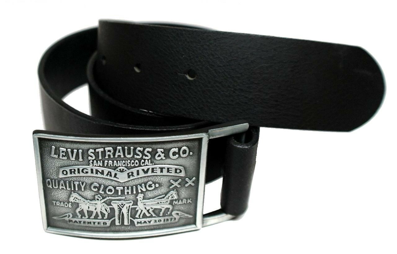 Buckle Up Genuine Leather Belt with Buckle Closure For Men (Black, 30)