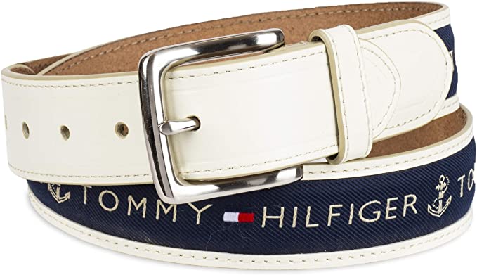 Tommy Hilfiger Men's Double-Loop Feather-Edge Belt - Macy's