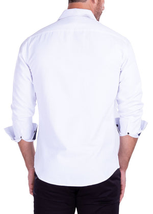 Men's White Long Sleeves Shirt | Modern Fit European Design | 212252