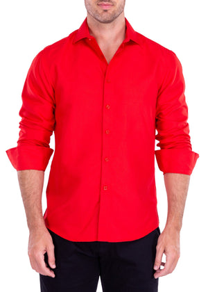 Men's Plain Formal/Casual Shirt Long Sleeves | 212350P Black, Navy, Red, Royal, Red, White