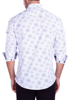 Men's Long Sleeves Shirt | Modern Fit European Design White | 212418