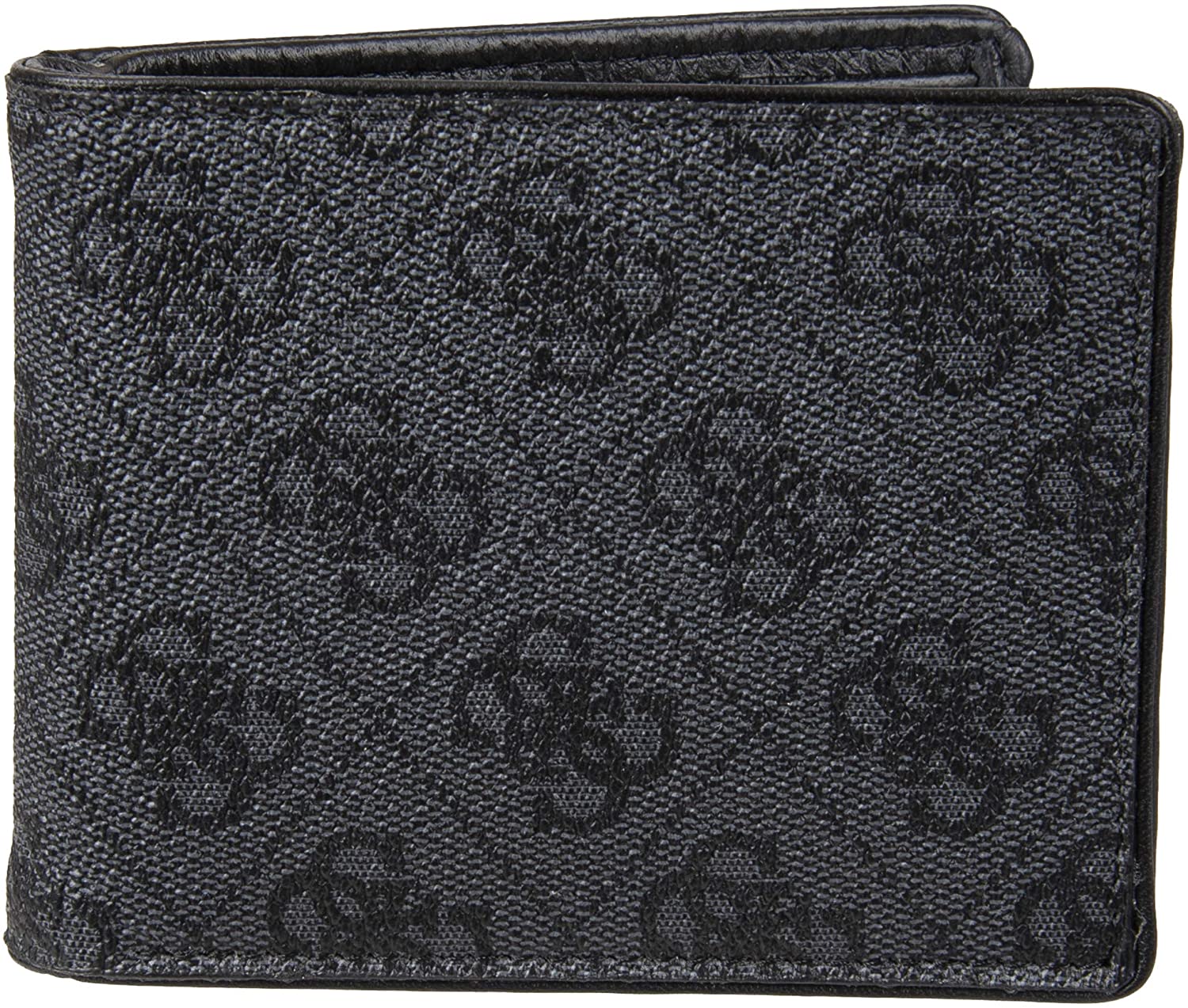 Guess Men's Leather Mesa Billfold Wallet - Black/Red