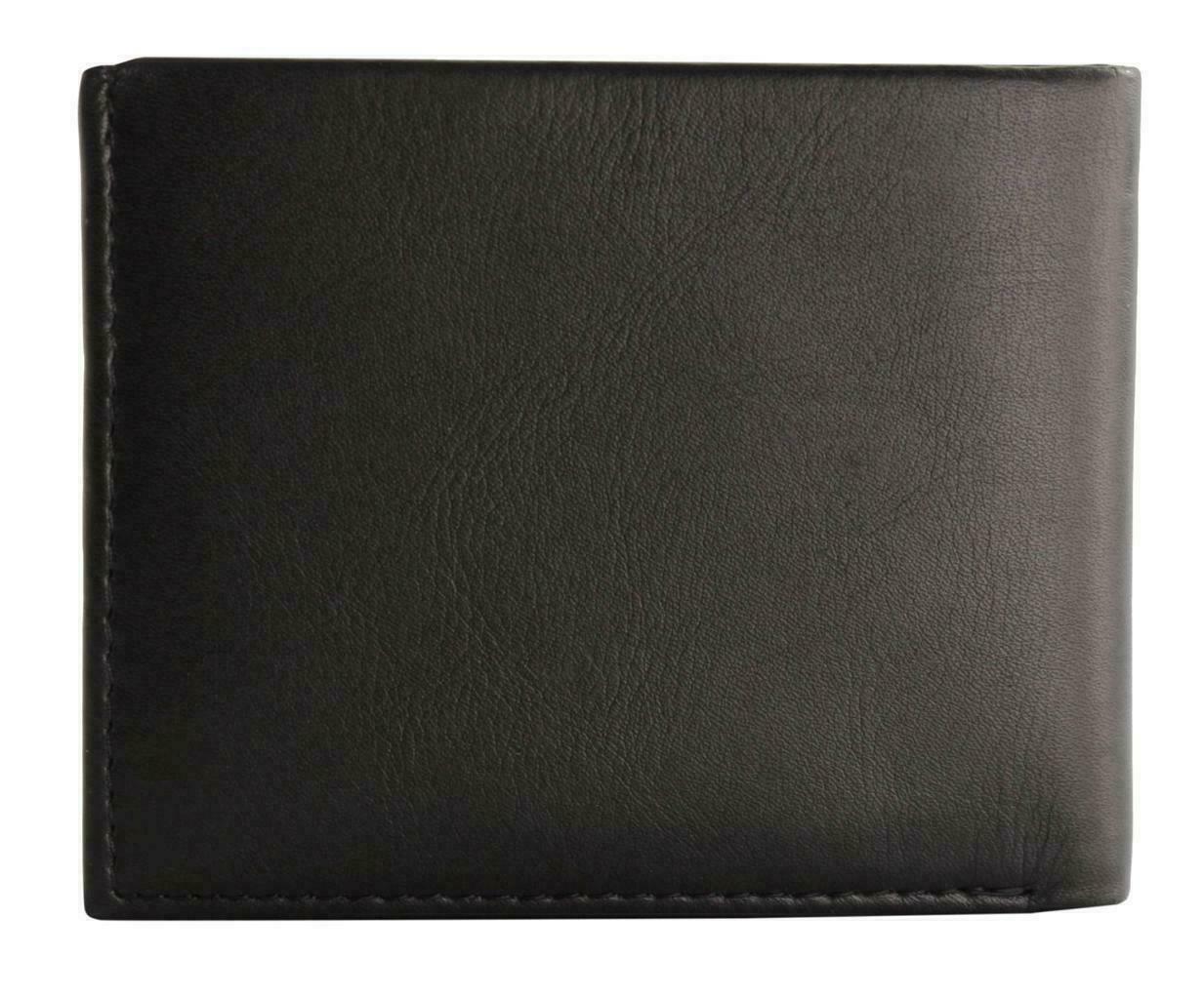 Guess Men's Premium Leather Credit Card ID Billfold Wallet Black