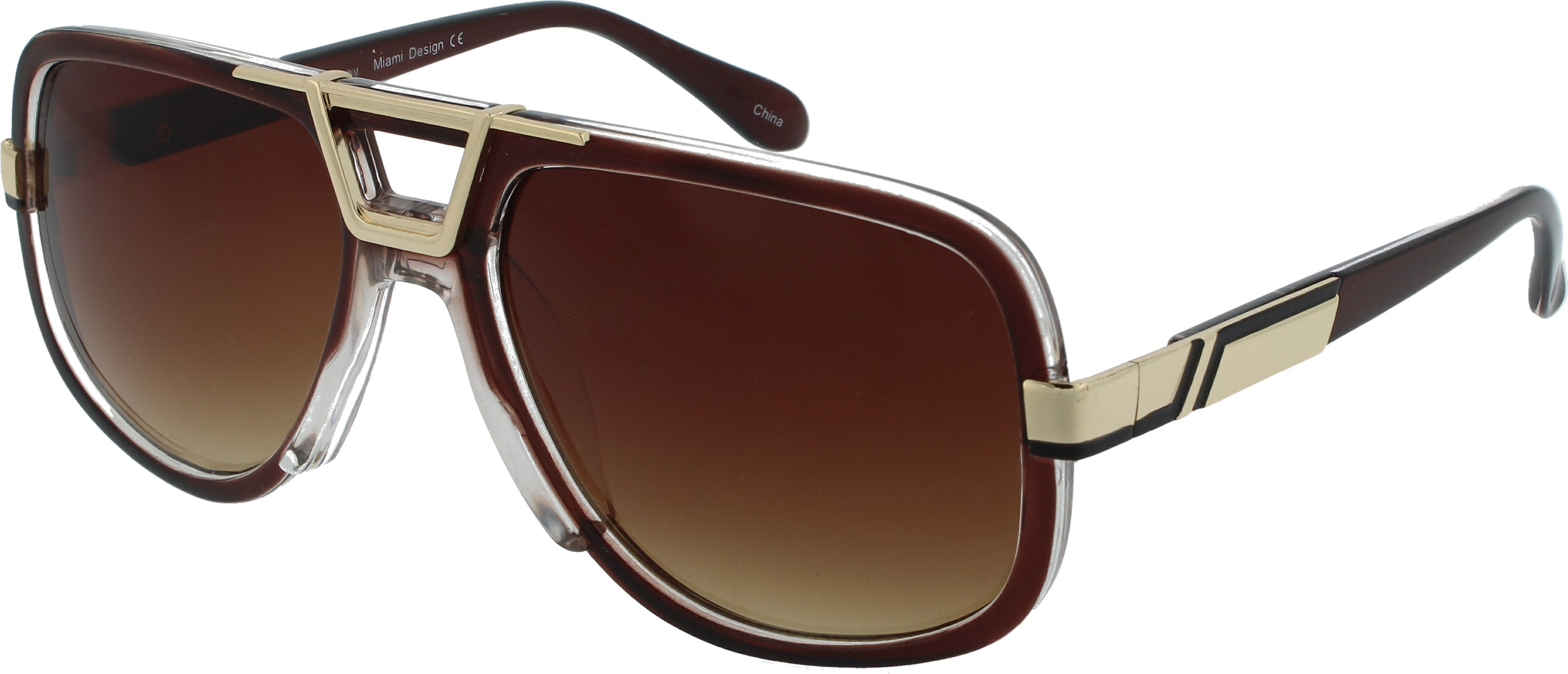 Thick Frame Aviator Sunglasses | Classy - Cool | Double Bridge