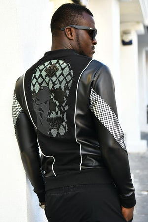 Men's Premium Faux Leather Short Racing Jacket | 4-20347 - FrankyFashion.com