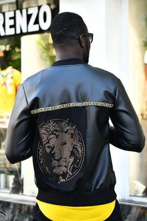 Men's Premium Faux Leather Short Racing Jacket | 4-20349 - FrankyFashion.com