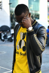 Men's Premium Faux Leather Short Racing Jacket | 4-20350 - FrankyFashion.com