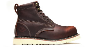 Men's Work Boots Genuine Leather | Black | Burgundy | BA-633