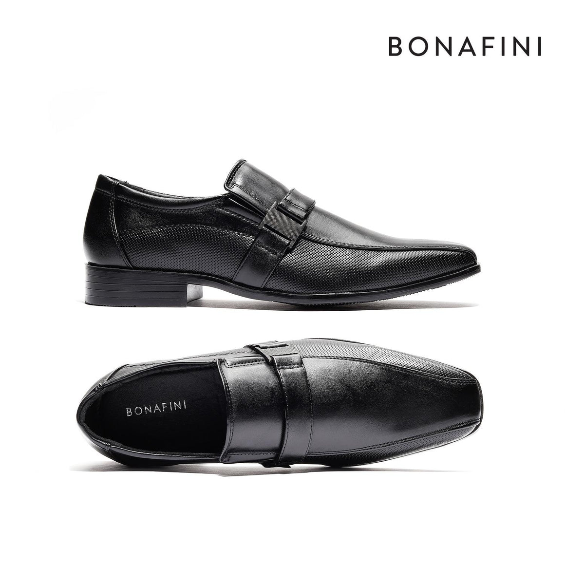 Bonafini Men's Slip On Loafers | Black | C-171