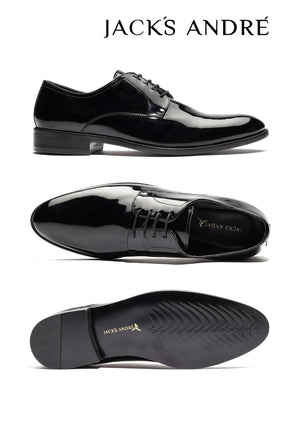 Jack's Andre Men's Patent Durby Shoes | Black | C-2396