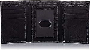 TIMBERLAND MEN'S LEATHER TRIFOLD WALLET } D01388 | BLACK | BROWN | TAN