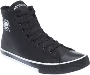Harley-Davidson® Baxter Black/White Leather Sneakers | D93341