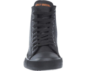Harley-Davidson® Baxter Black/Orange Leather Sneakers | D93343