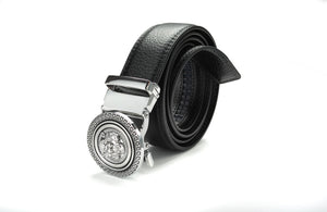 Genuine Leather Belt Men's Ratchet V Lion Head Belt With Adjustable Automatic Buckle Two Colors | DS7963