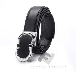 Genuine Leather Belt Men's Ratchet Belt With Adjustable Automatic Buckle | DS8036