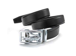 Genuine Leather Belt Men's Ratchet Croc Design Belt With Adjustable Automatic Buckle | DS8056