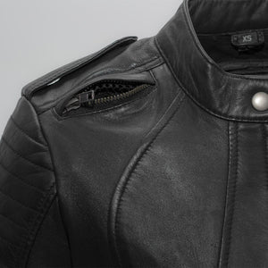 Biker - Women's Leather Motorcycle Jacket - FrankyFashion.com