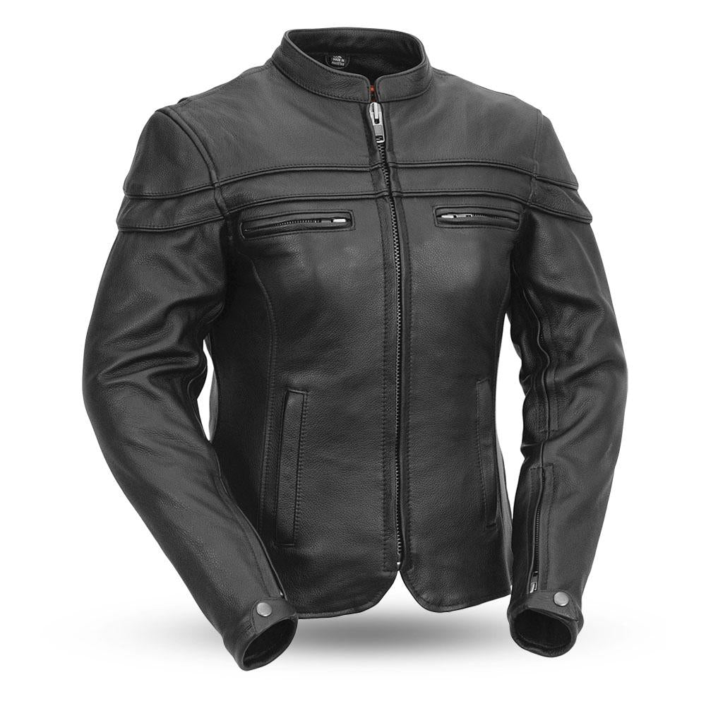 The Maiden - Women's Motorcycle Leather Jacket - FrankyFashion.com