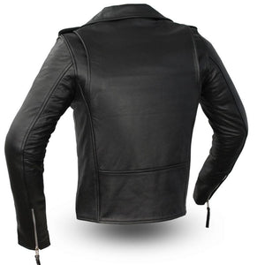 Rockstar - Women's Motorcycle Leather Jacket - FrankyFashion.com