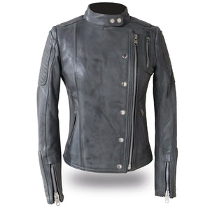 Warrior Princess - Women's Leather Motorcycle Jacket - FrankyFashion.com