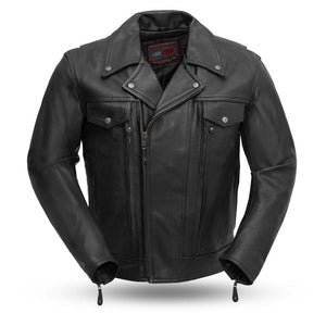 Mastermind - Men's Leather Motorcycle Jacket - FrankyFashion.com