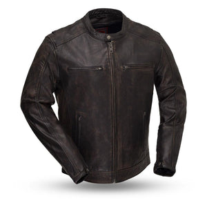 Hipster - Men's Motorcycle Leather Jacket - FrankyFashion.com