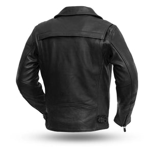 Night Rider - Men's Leather Motorcycle Jacket - FrankyFashion.com