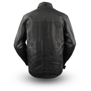 Milestone - Men's Motorcycle Leather Shirt - FrankyFashion.com